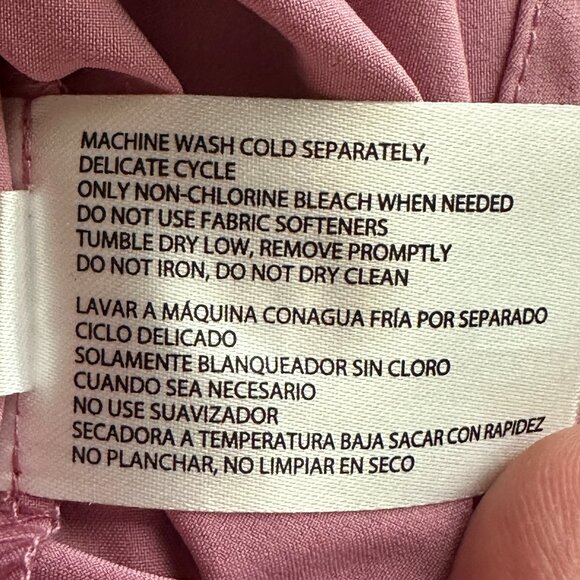 New Rev3 Tunic Blouse Women's Size S Pink Center Back Pleat Stretch Office Work - Picture 8 of 12